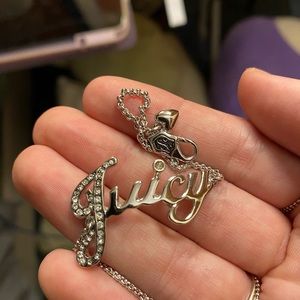 Silver Plated Juicy Script Bracelet